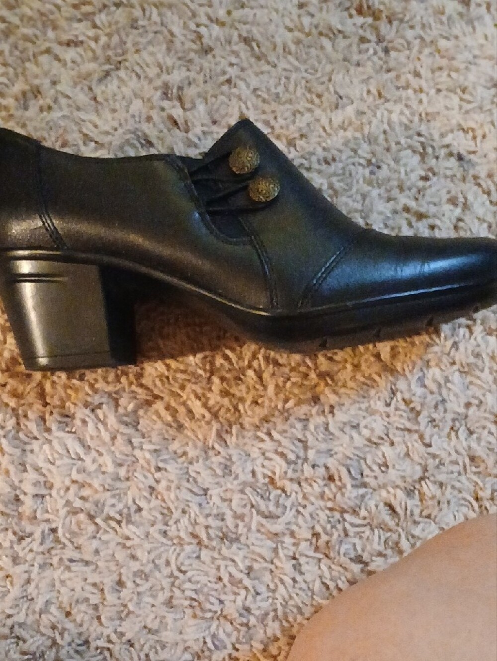 Clarks Women's Black Slip-On Loafers - Picture 6 of 7
